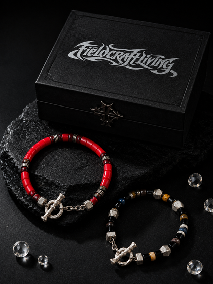 Lucky Spirit Red Glaze 925 Silver Minimal Bracelet