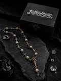 Dawnlight Czech Bead Natural Stone Silver Necklace