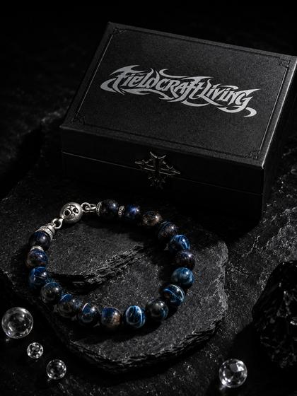 Moon Cat Eye Stone Handmade Silver Bead Bracelet