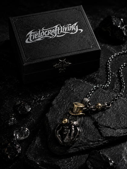 Shadow Jester Handmade Oxidized Silver Pendant Necklace