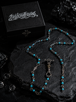 Azure Path Turquoise Stone 925 Silver Necklace