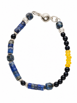 Starlight Azure Lapis Lazuli 925 Silver Bracelet