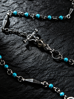 Azure Path Turquoise Stone 925 Silver Necklace