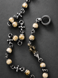 Dawnlight Czech Bead Natural Stone Silver Necklace