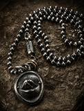 Whisper Tongue Vintage Oxidized Silver Pendant