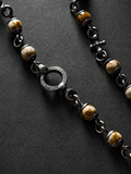 Dawnlight Czech Bead Natural Stone Silver Necklace