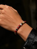 Lucky Spirit Red Glaze 925 Silver Minimal Bracelet