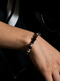 Obsidian Mist Black Agate Turquoise 925 Silver Bracelet