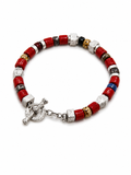 Lucky Spirit Red Glaze 925 Silver Minimal Bracelet